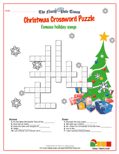 Christmas Songs Crossword Puzzle - Party Puzzle - Newsword.com