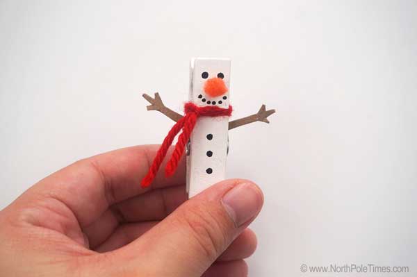 [Clothespin Snowman Craft]