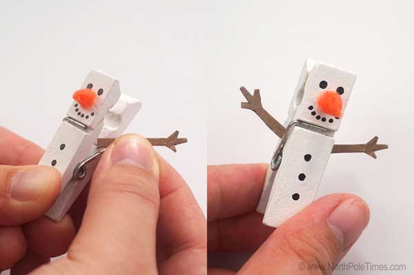 [Clothespin Snowman Craft]
