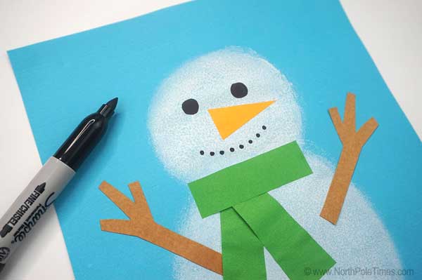 [Sponge Painted Snowman]