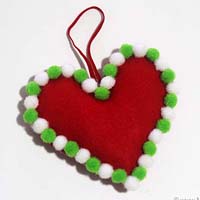 [Christmas Heart Ornament Craft]