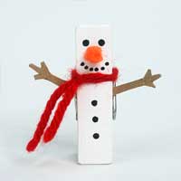 [Clothespin Snowman Craft]