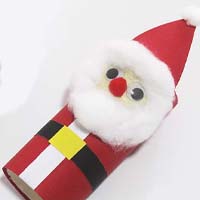 [Paper Tube Santa Claus Craft]
