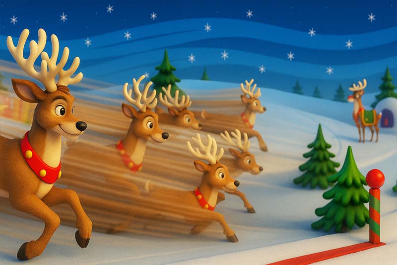 [Reindeer Games: Speed Skating Final Thrills]