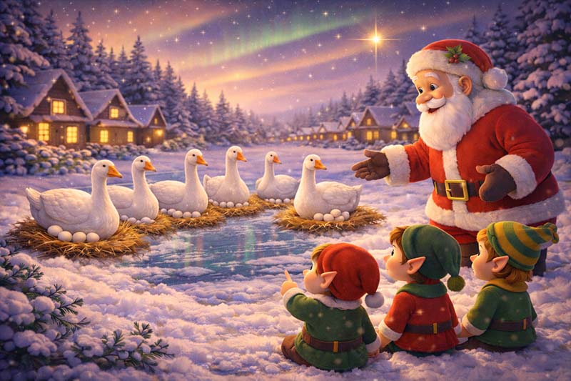 [On the Sixth Day of Christmas: Six Geese]