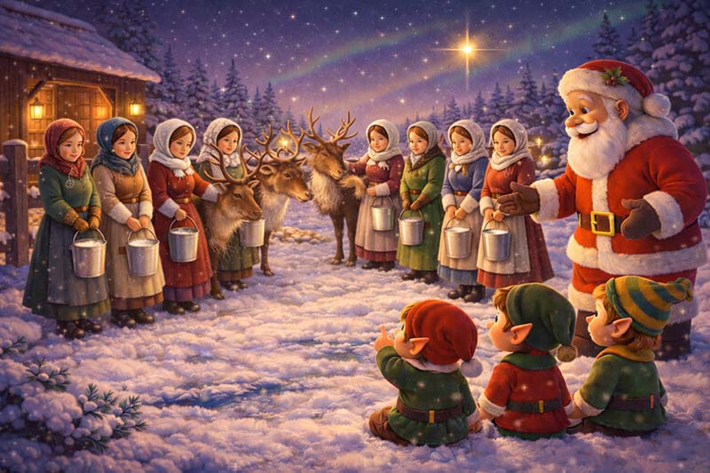 [On the Eighth Day of Christmas: Maids a-Milking]