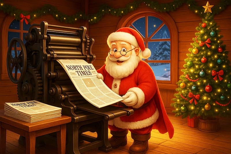 [North Pole to Open Santa's Presses]