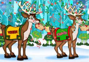 [Santa Welcomes Reindeer Games    ]