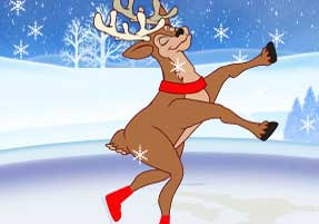 [Reindeer Compete in Short Program ]