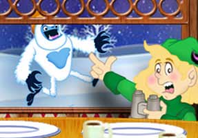 [Yeti Delivers Letter to Santa Claus]